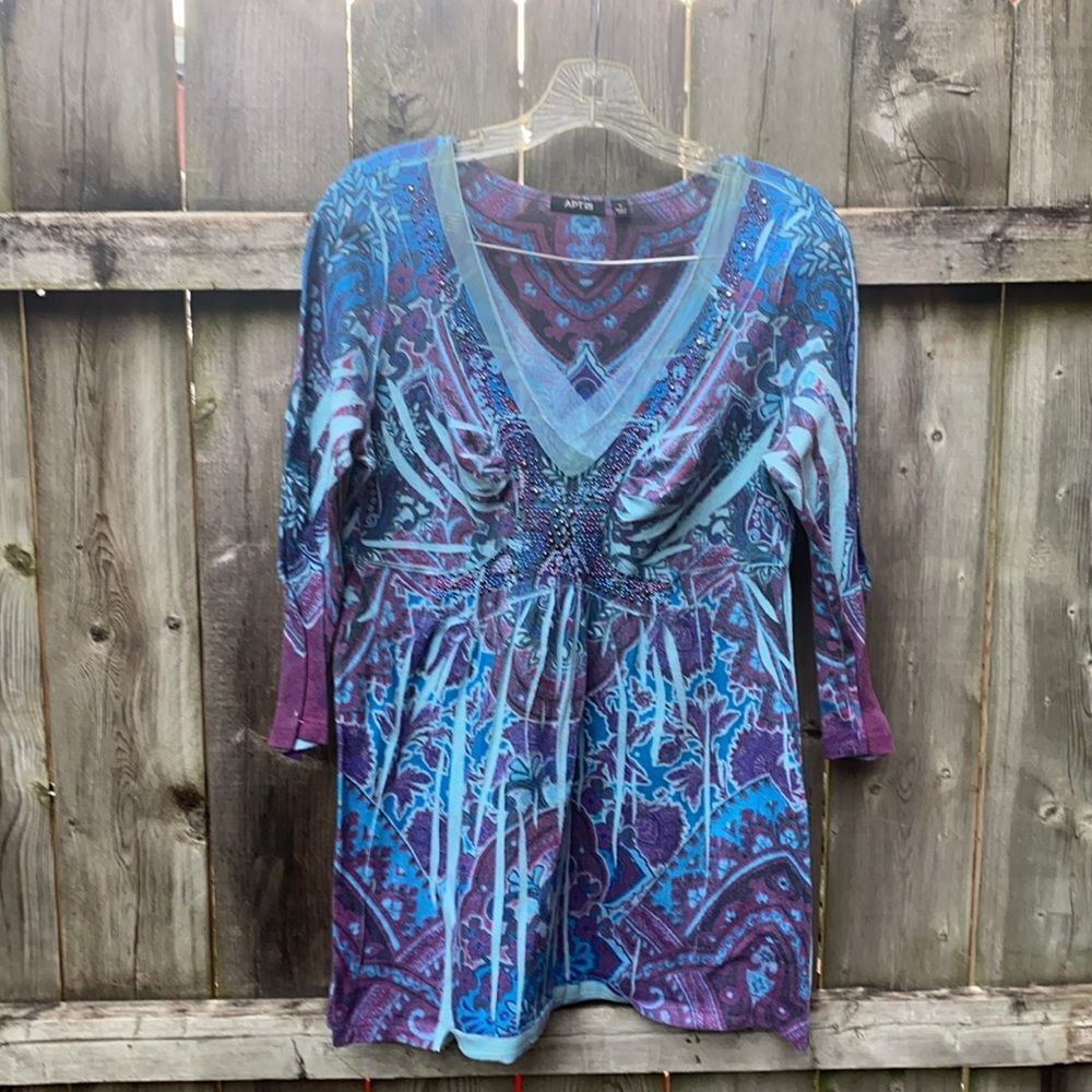 Apt.9 bedazzled top sz. S